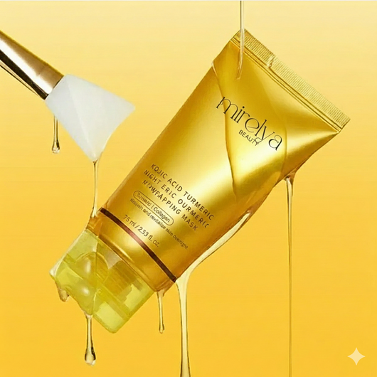 LumiGlow™ – Masque Facial Coréen au Curcuma et au Collagène
